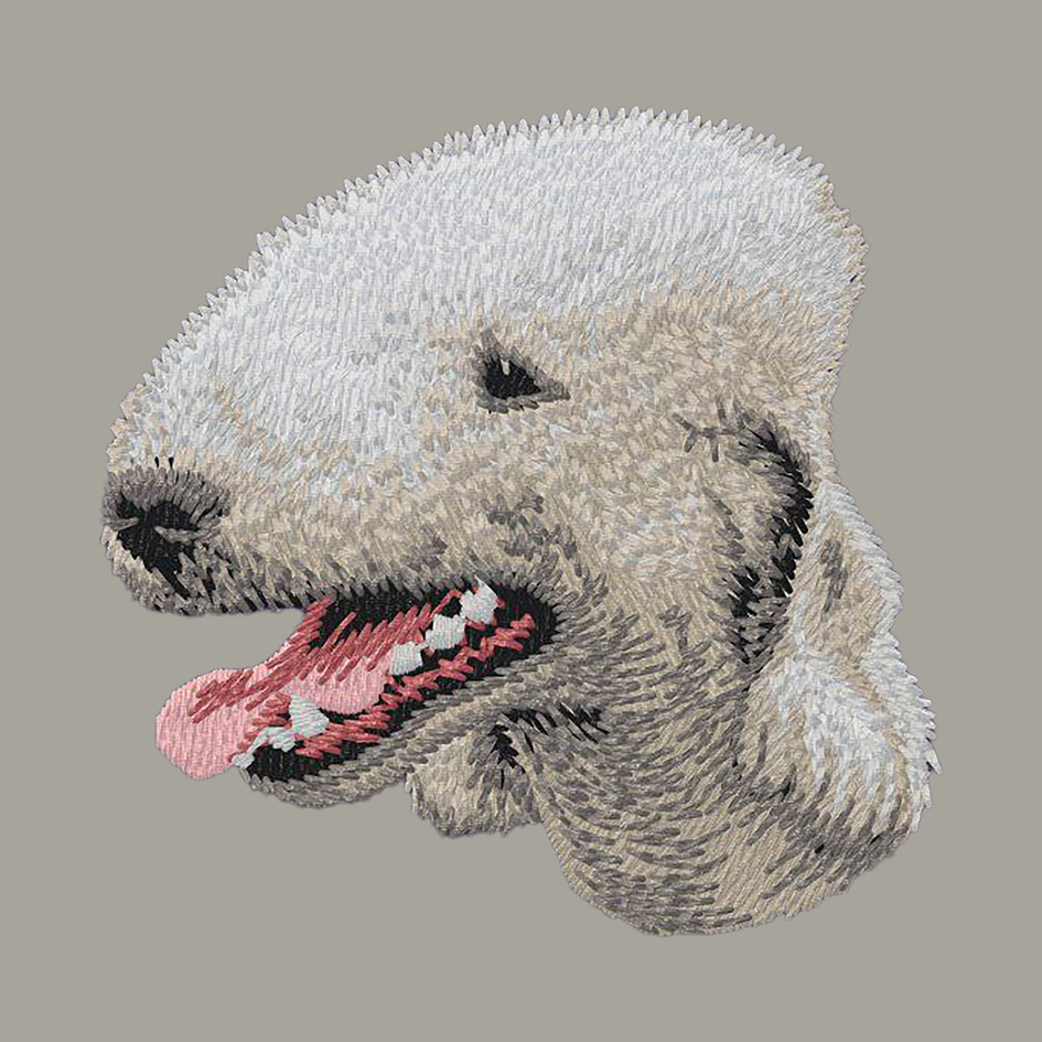 Bedlington Terrier Embroidered Classic Long Sleeve Shirt