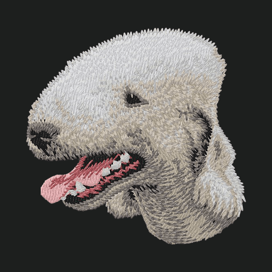 Bedlington Terrier Embroidered Crossbody Bag