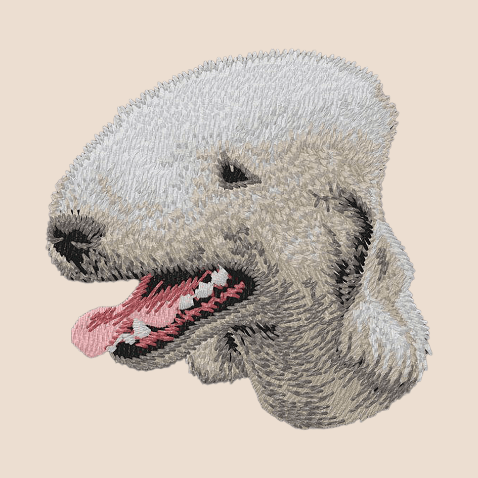 Bedlington Terrier Embroidered Tote
