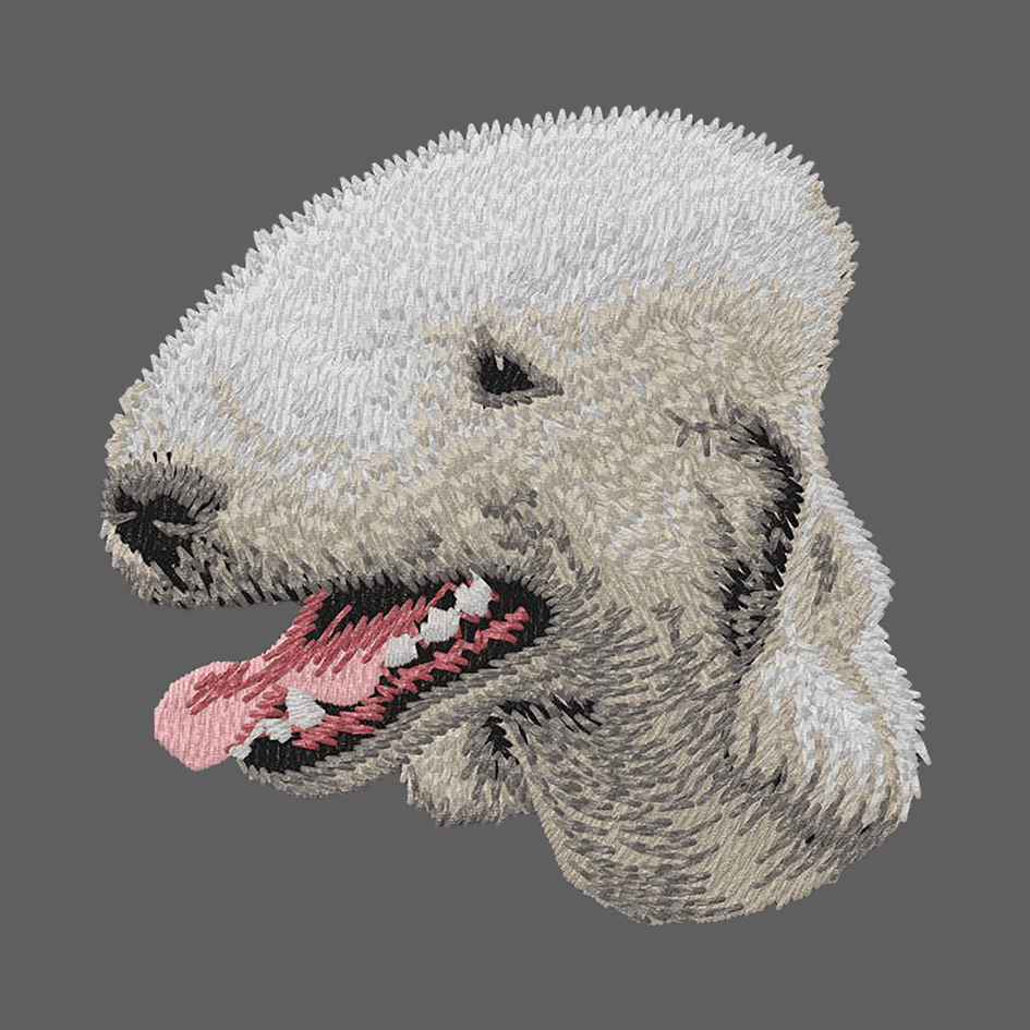 Bedlington Terrier Embroidered Women's Fleece Jacket