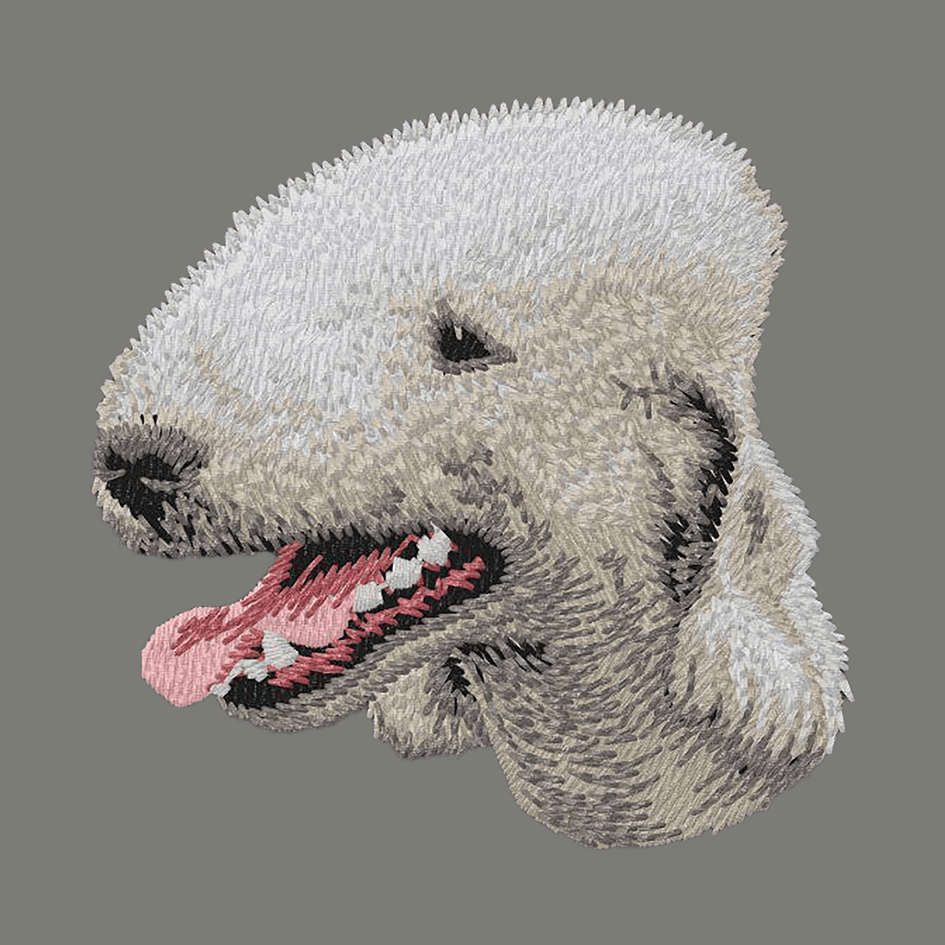 Bedlington Terrier Embroidered Wearable Blanket