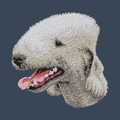 Bedlington Terrier Embroidered Women's Denim Shirt