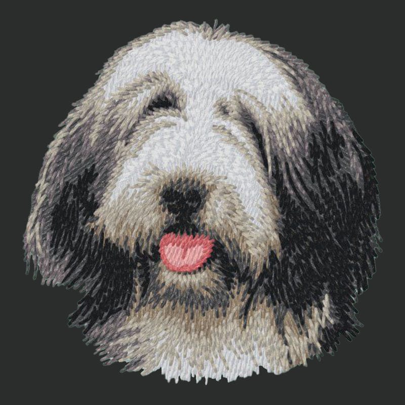 Bearded Collie Embroidered Crossbody Bag