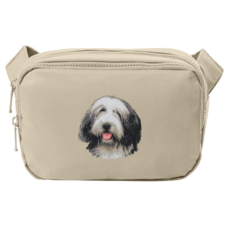 Bearded Collie Embroidered Crossbody Bag