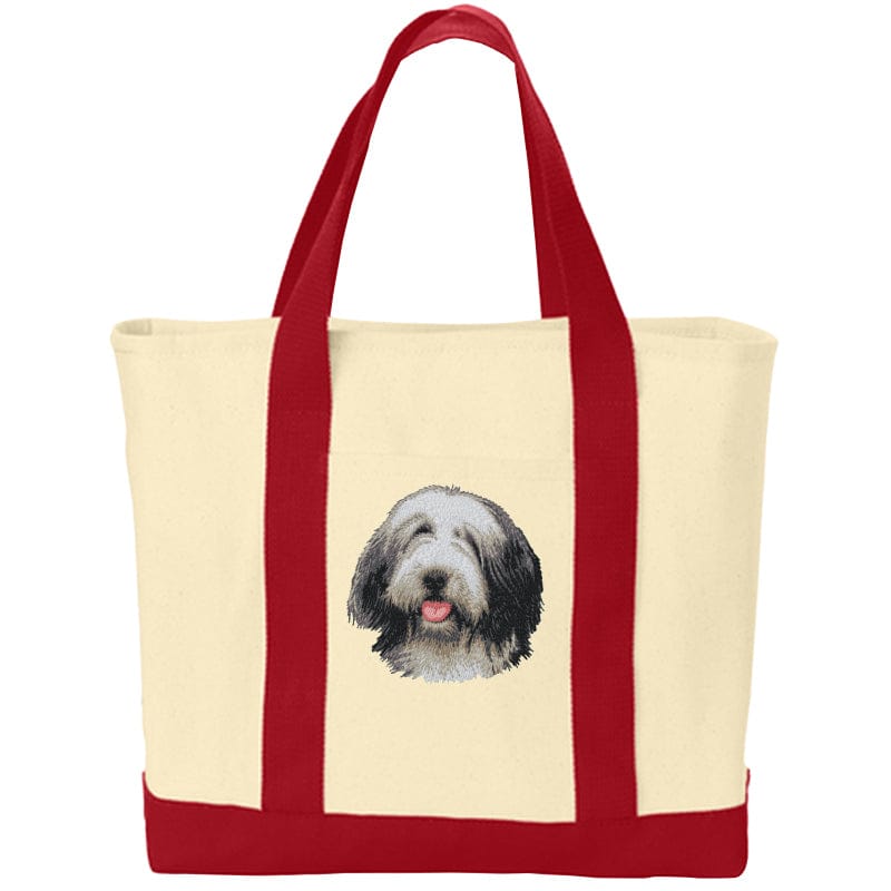 Bearded Collie Embroidered Tote