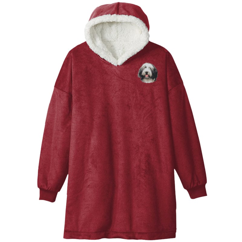 Bearded Collie Embroidered Wearable Blanket