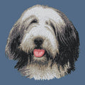 Bearded Collie Embroidered Women's Denim Shirt