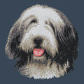 Bearded Collie Embroidered Women's Denim Shirt