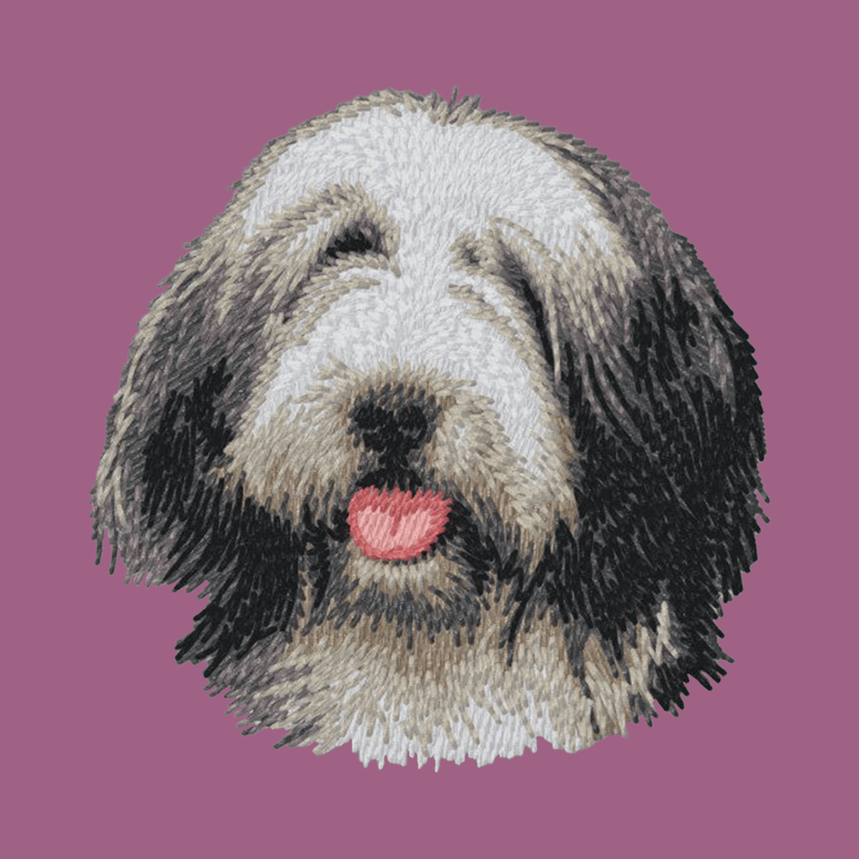 Bearded Collie Embroidered Classic Long Sleeve Shirt