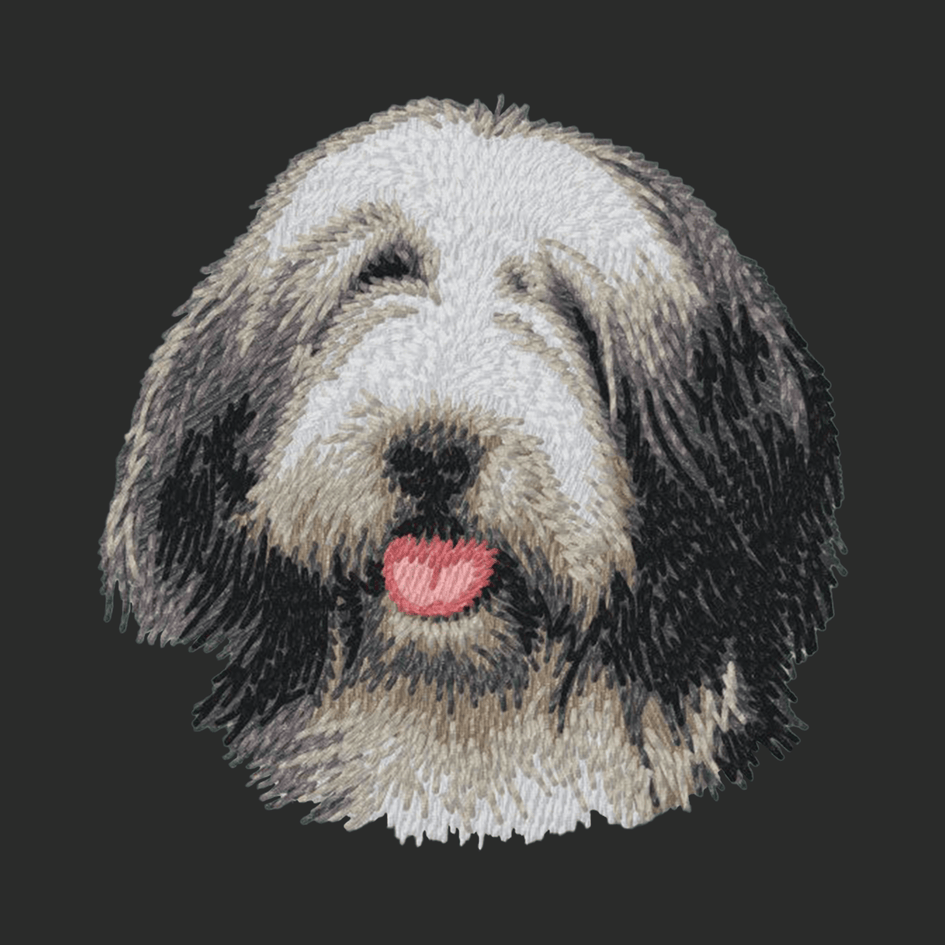 Bearded Collie Embroidered Classic Long Sleeve Shirt