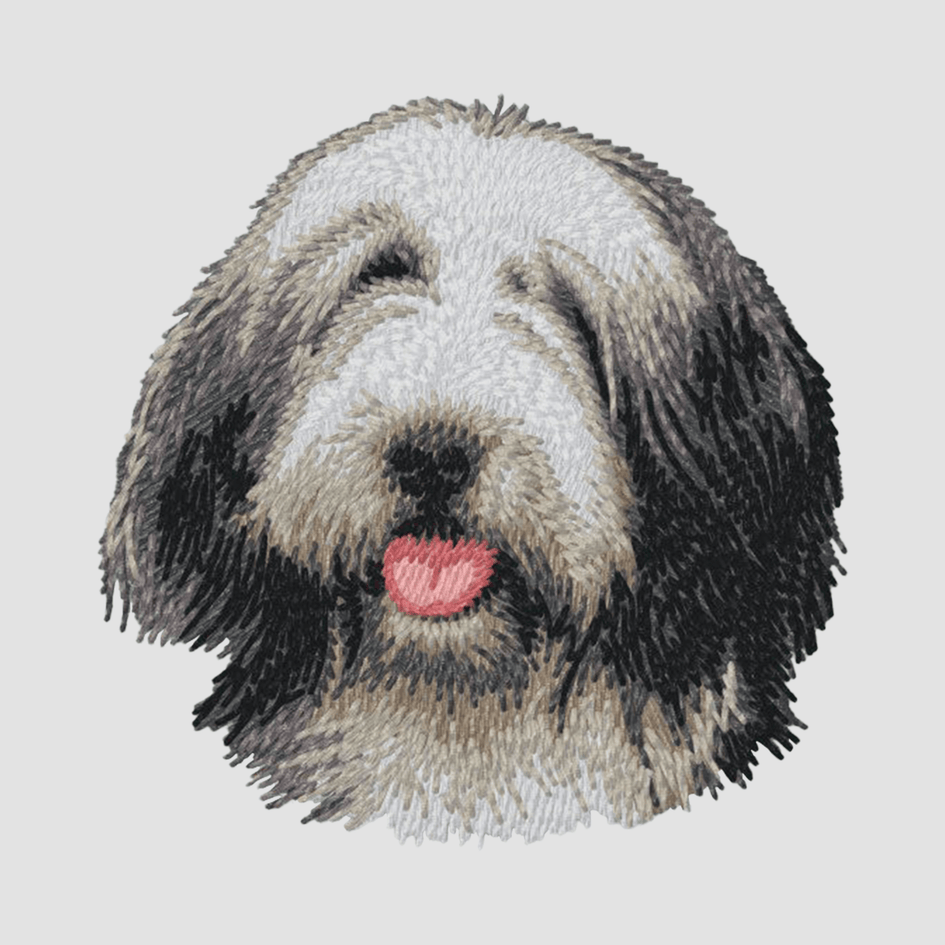 Bearded Collie Embroidered Classic Long Sleeve Shirt
