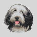 Bearded Collie Embroidered Mock Neck Sweatshirt