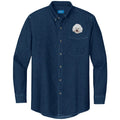 Bichon Frise Embroidered Men's Denim Shirt