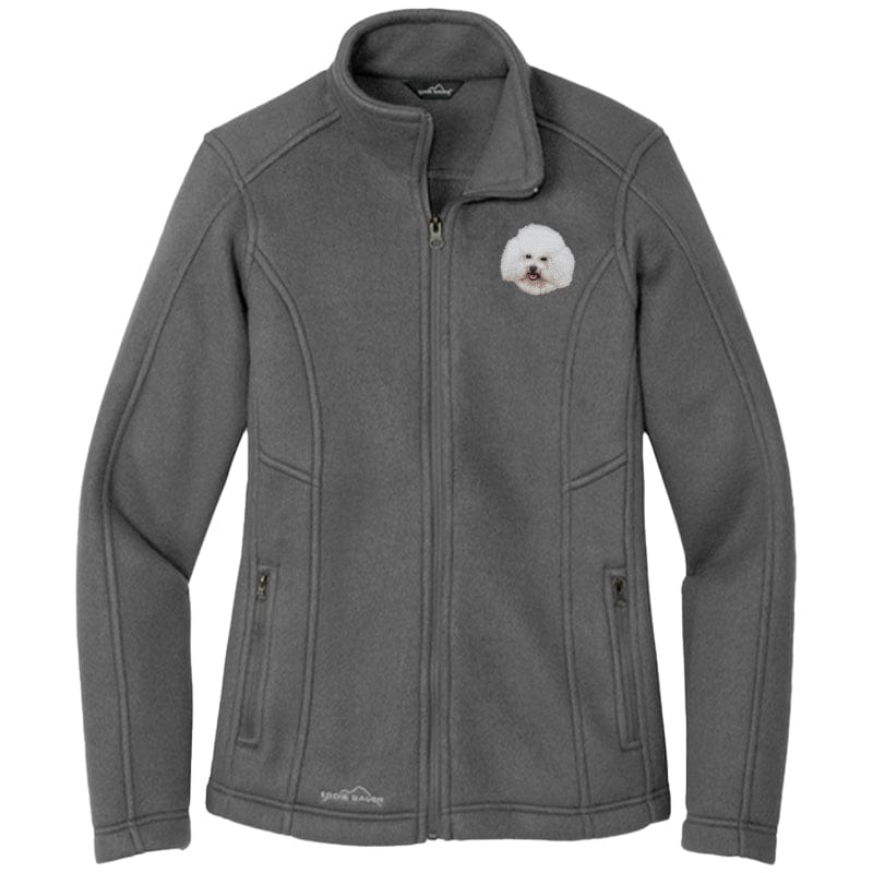 Bichon Frise Embroidered Women's Fleece Jacket