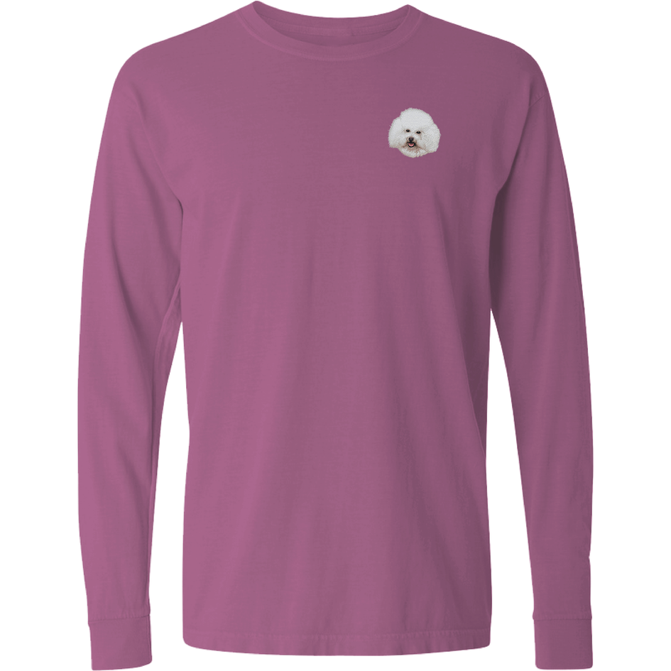 Bichon Frise Embroidered Classic Long Sleeve Shirt
