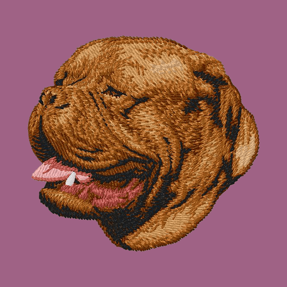 Dogue de Bordeaux Embroidered Classic Long Sleeve Shirt