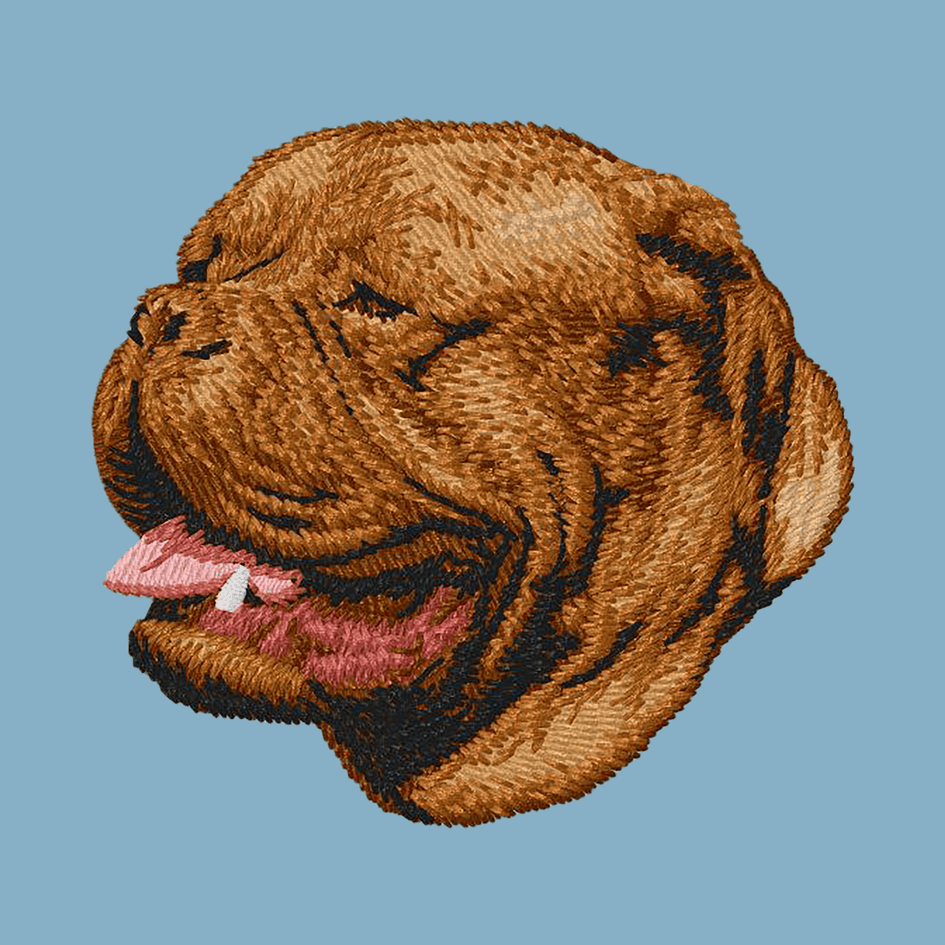 Dogue de Bordeaux Embroidered Classic Long Sleeve Shirt