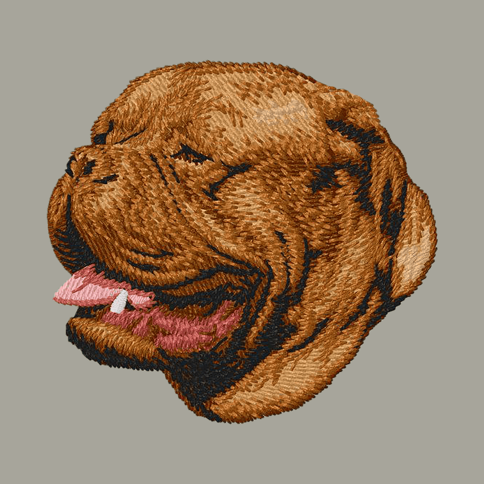 Dogue de Bordeaux Embroidered Classic Long Sleeve Shirt