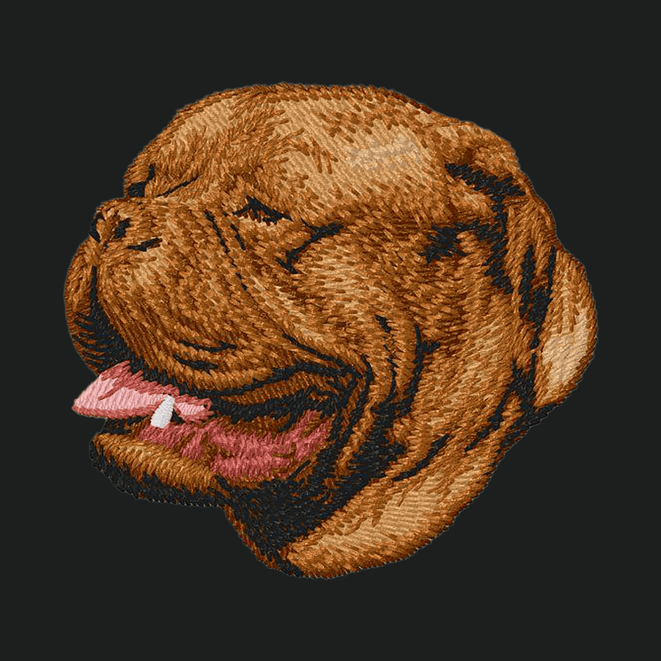 Dogue de Bordeaux Embroidered Crossbody Bag