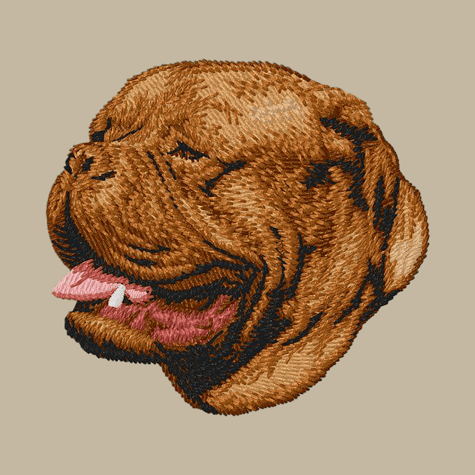 Dogue de Bordeaux Embroidered Crossbody Bag