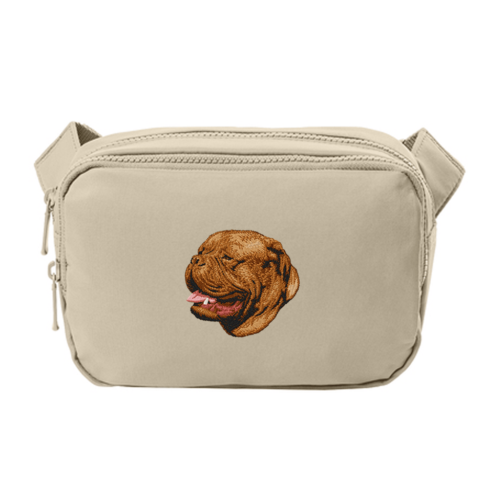 Dogue de Bordeaux Embroidered Crossbody Bag