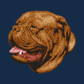 Dogue de Bordeaux Embroidered Men's Denim Shirt