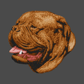 Dogue de Bordeaux Embroidered Men's Fleece Jacket