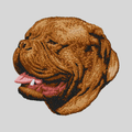 Dogue de Bordeaux Embroidered Mock Neck Sweatshirt