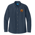 Dogue de Bordeaux Embroidered Women's Denim Shirt