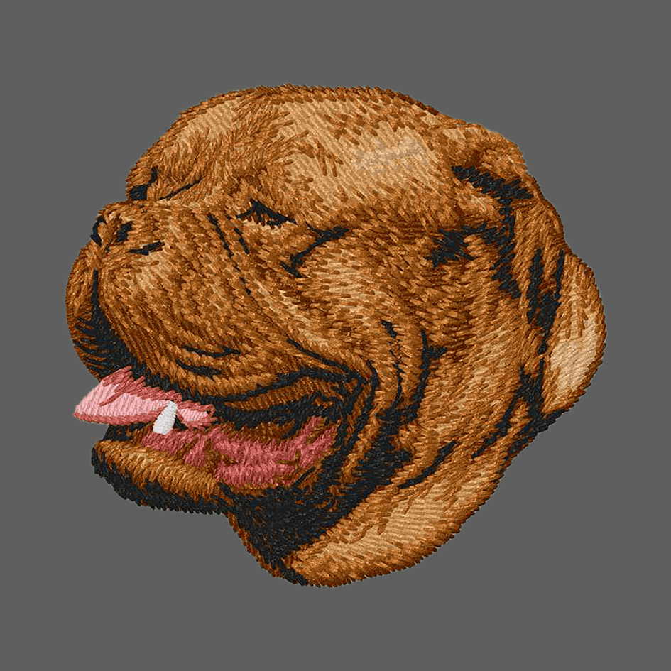 Dogue de Bordeaux Embroidered Women's Fleece Jacket