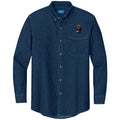 Labrador Retriever Embroidered Men's Denim Shirt