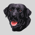 Labrador Retriever Embroidered Mock Neck Sweatshirt