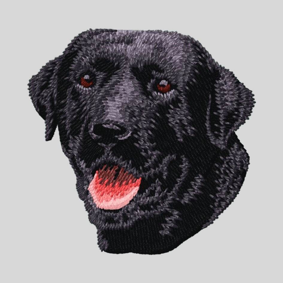 Labrador Retriever Embroidered Mock Neck Sweatshirt