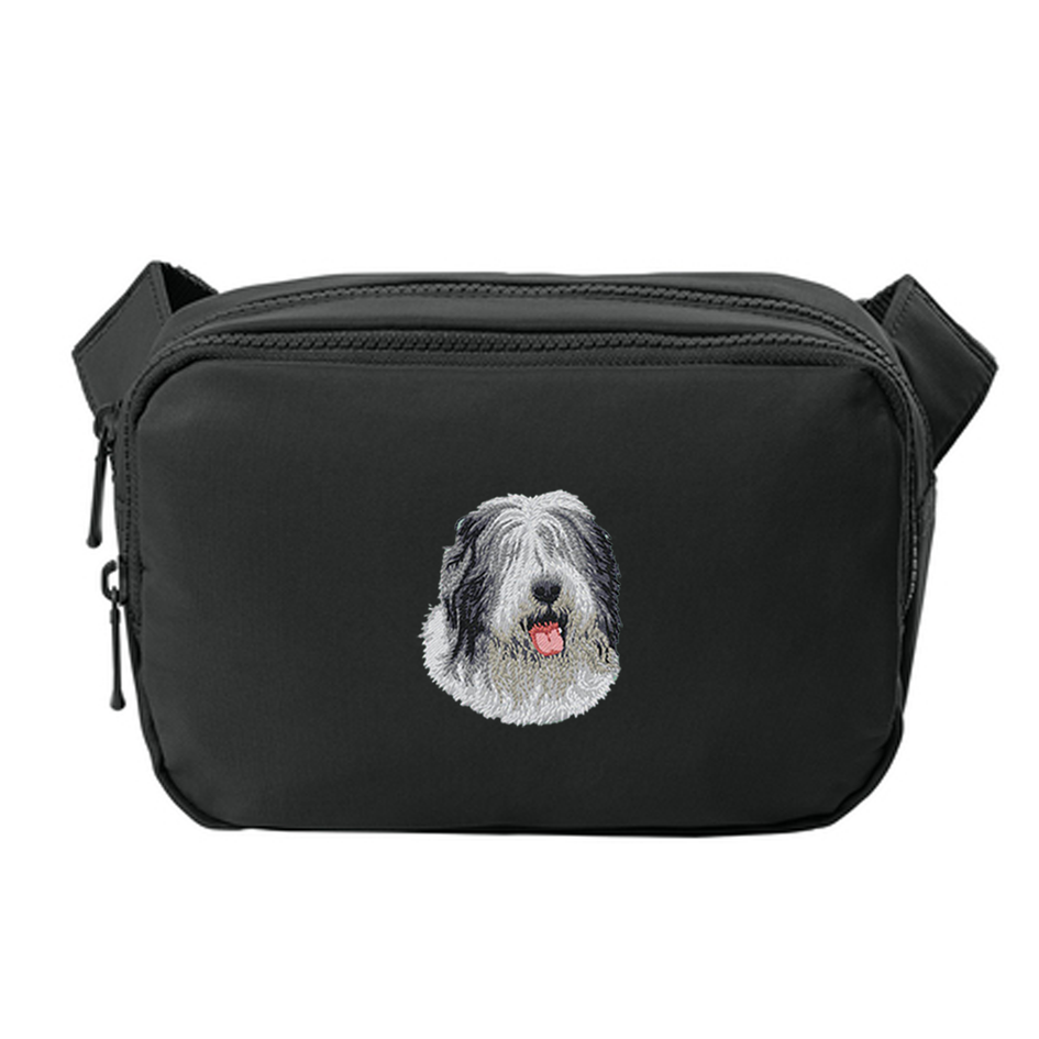Old English Sheepdog Embroidered Crossbody Bag