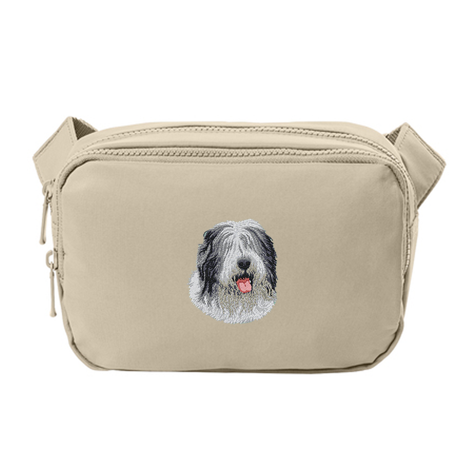 Old English Sheepdog Embroidered Crossbody Bag