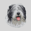 Old English Sheepdog Embroidered Mock Neck Sweatshirt
