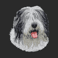 Old English Sheepdog Embroidered Wearable Blanket