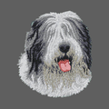 Old English Sheepdog Embroidered Women's Fleece Jacket