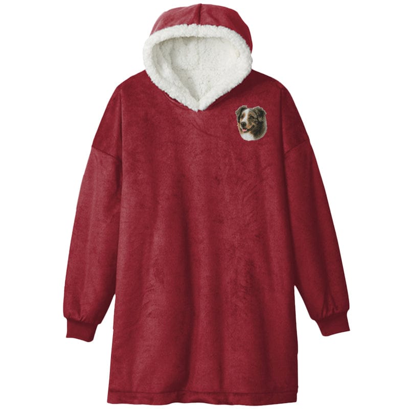 Australian Shepherd Embroidered Wearable Blanket