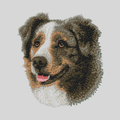 Australian Shepherd Embroidered Mock Neck Sweatshirt