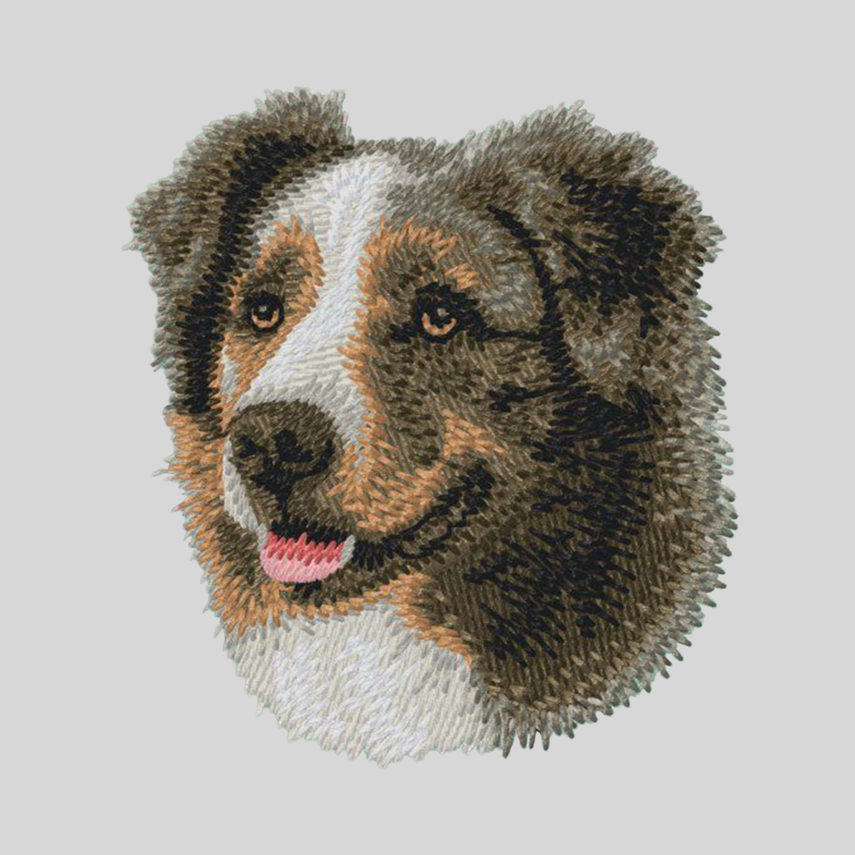 Australian Shepherd Embroidered Mock Neck Sweatshirt