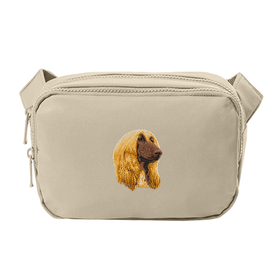 Afghan Hound Embroidered Crossbody Bag