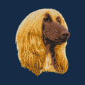 Afghan Hound Embroidered Men's Denim Shirt