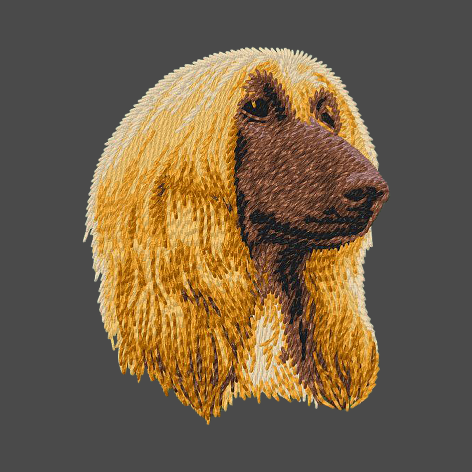 Afghan Hound Embroidered Men's Fleece Jacket