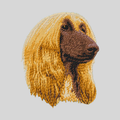 Afghan Hound Embroidered Mock Neck Sweatshirt