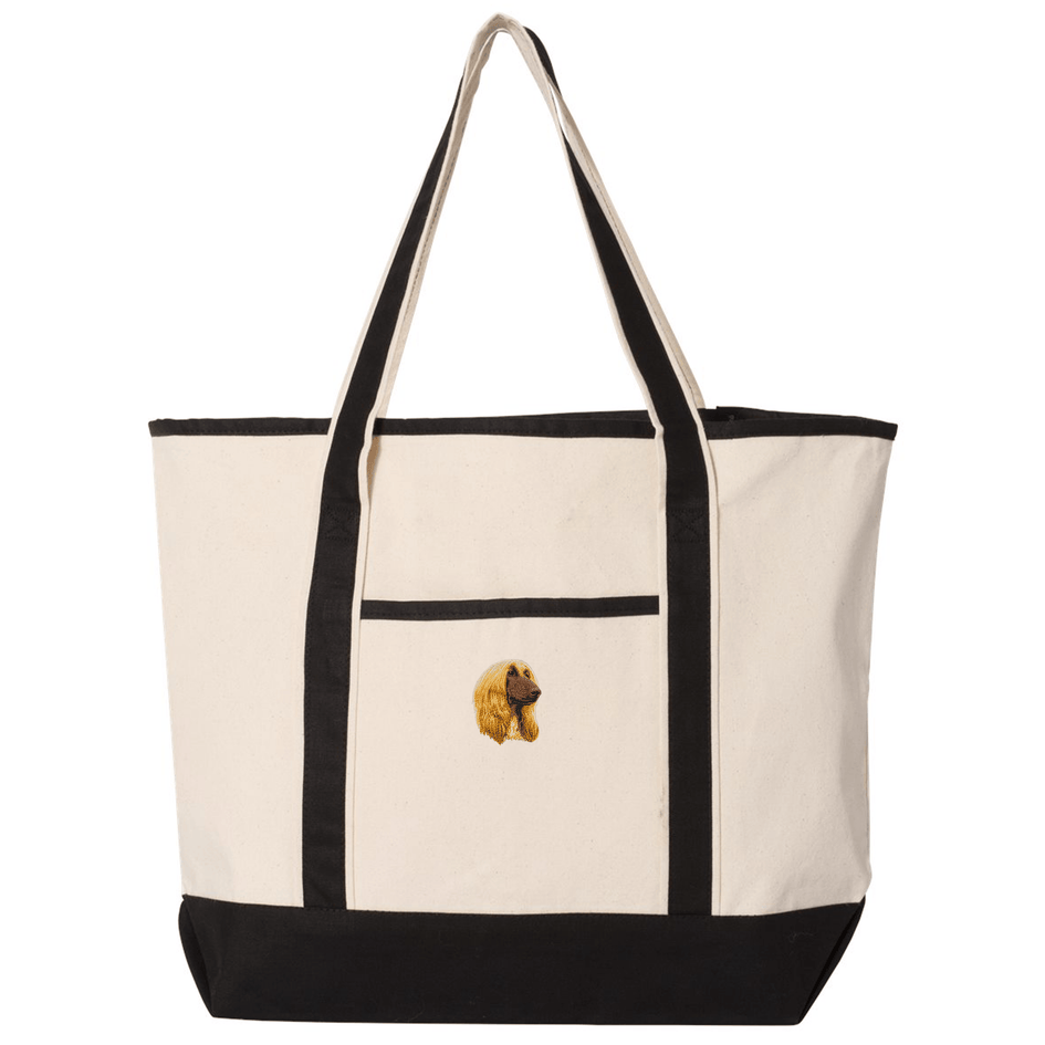 Afghan Hound Embroidered Tote