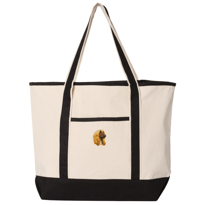 Afghan Hound Embroidered Tote