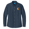 Afghan Hound Embroidered Women's Denim Shirt
