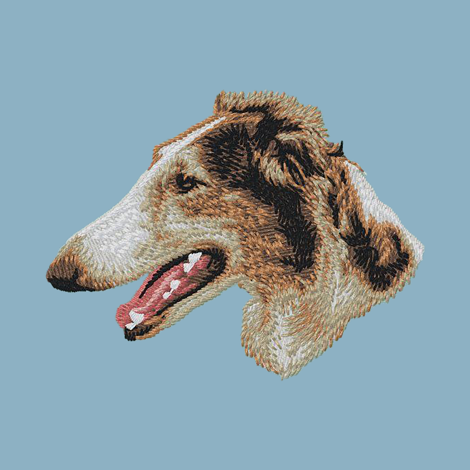 Borzoi Embroidered Sweatshirt Hoodie