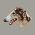 Borzoi Embroidered Sweatshirt Hoodie